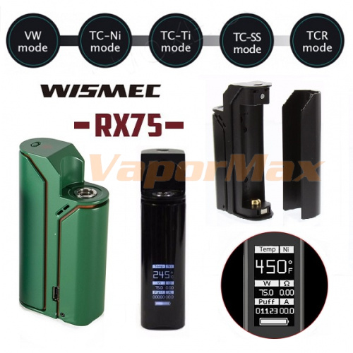 Wismec RX75 TC, Siren V2 MTL фото 2