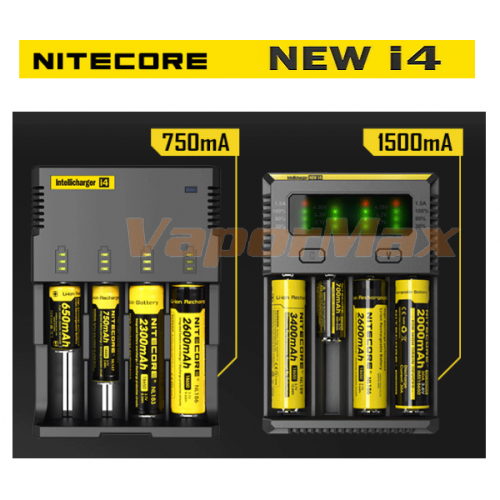 Зарядное устройство Nitecore Intellicharger New I4 купить в Москве, Vape, Вейп, Электронные сигареты, Жидкости фото 3