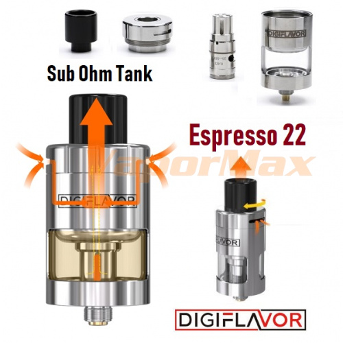 Digiflavor Espresso 22 Tank (+15 испарителей) фото 6