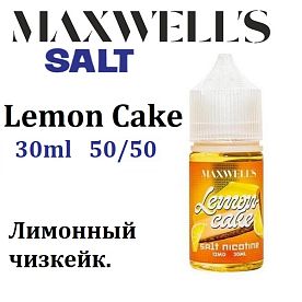 Жидкость Maxwells Salt - Lemon Cake (30мл)