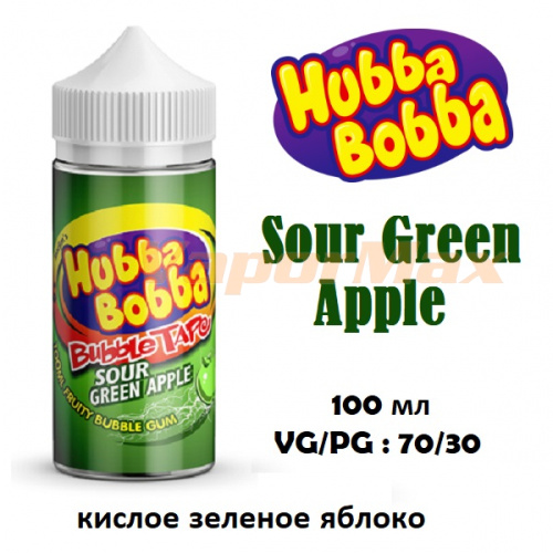 Жидкость Hubba Bobba - Sour Green Apple 100 мл.