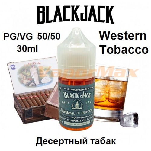 Жидкость Black Jack Salt - Western Tobacco (30мл)