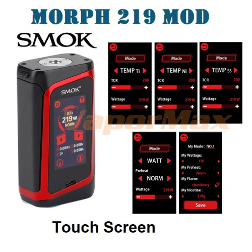 Smok Morph 219 Touch Screen TC Mod фото 6
