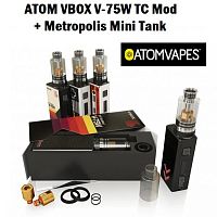 ATOM VBOX V-75W TC Mod  + Metropolis Mini Tank