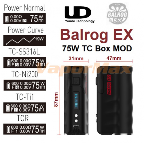 UD Balrog EX 75W TC mod фото 4