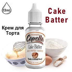Ароматизатор Capella - Cake Batter (Крем для Торта) 13мл купить в Москве, Vape, Вейп, Электронные сигареты, Жидкости