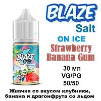 Жидкость Blaze Salt - ON ICE Strawberry Banana Gum (30мл)