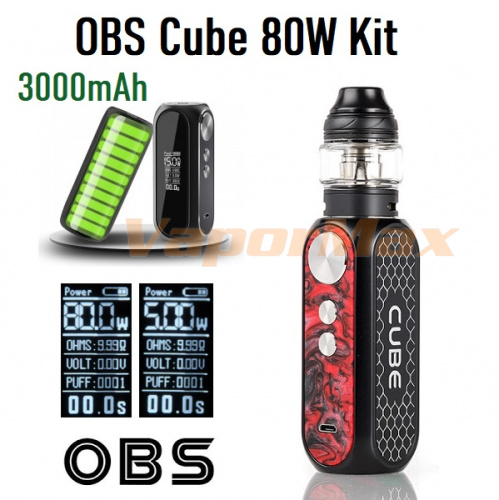 OBS Cube 80w Starter Kit 3000mAh фото 2