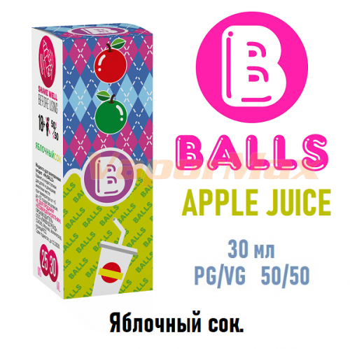 Жидкость Balls salt -  Apple Juice 30мл.