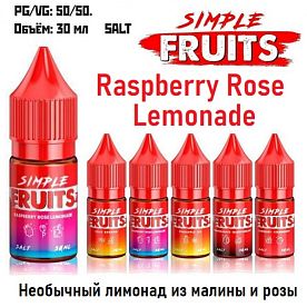 Жидкость Simple Fruits Salt - Raspberry Rose Lemonade (30мл) (30мл)