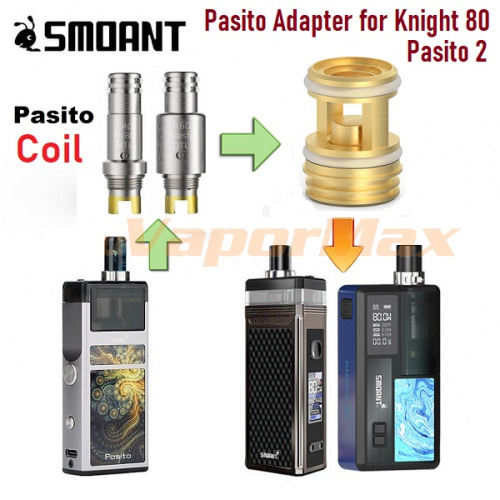 Адаптер Smoant Pasito Adapter для Knight 80/Pasito 2 купить в Москве, Vape, Вейп, Электронные сигареты, Жидкости