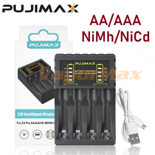 Pujimax (AA/AAA, NiMh/NiCd) купить в Москве, Vape, Вейп, Электронные сигареты, Жидкости