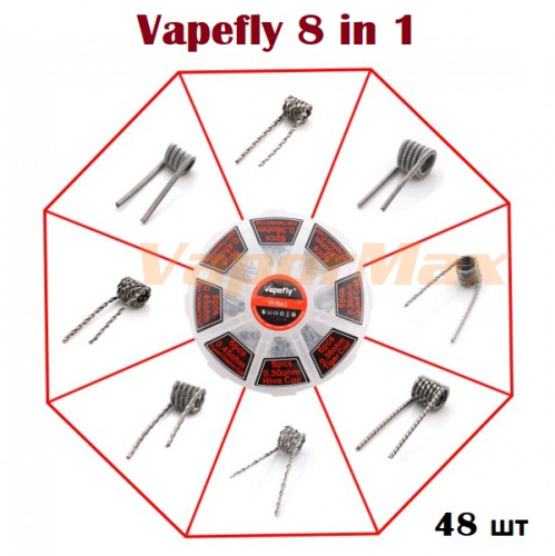 Vapefly 8 in 1 (комплект спиралей (48 шт) купить в Москве, Vape, Вейп, Электронные сигареты, Жидкости фото 3